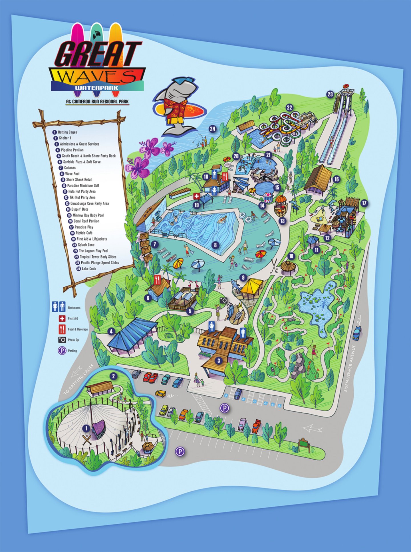 Great Waves waterpark map